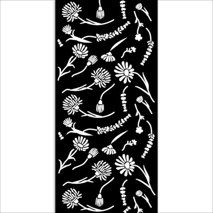 Dicke Schablone 12x25 cm - Create Happiness Welcome Home Blumen