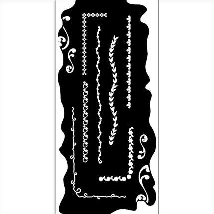 Dicke Schablone 12x25 cm - Create Happiness Welcome Home Ränder