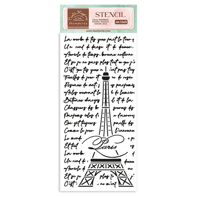 Dicke Schablone cm 12X25 - Create Happiness Oh lá lá Tour Eiffel  
