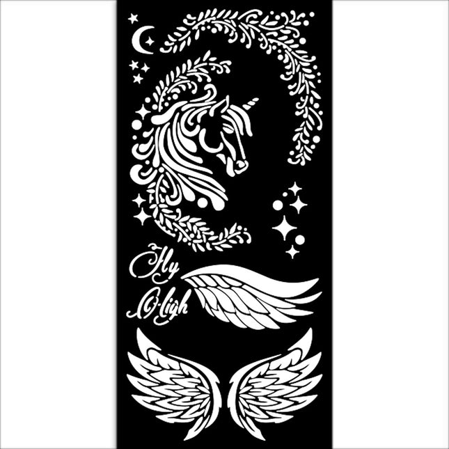 Dicke Schablone cm 12X25 - Wonderland Einhorn