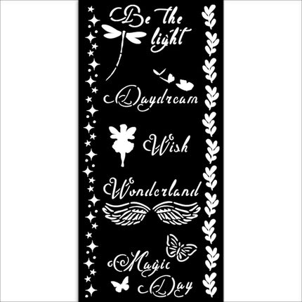 Dicke Schablone cm 12X25 - Wonderland Magischer Tag