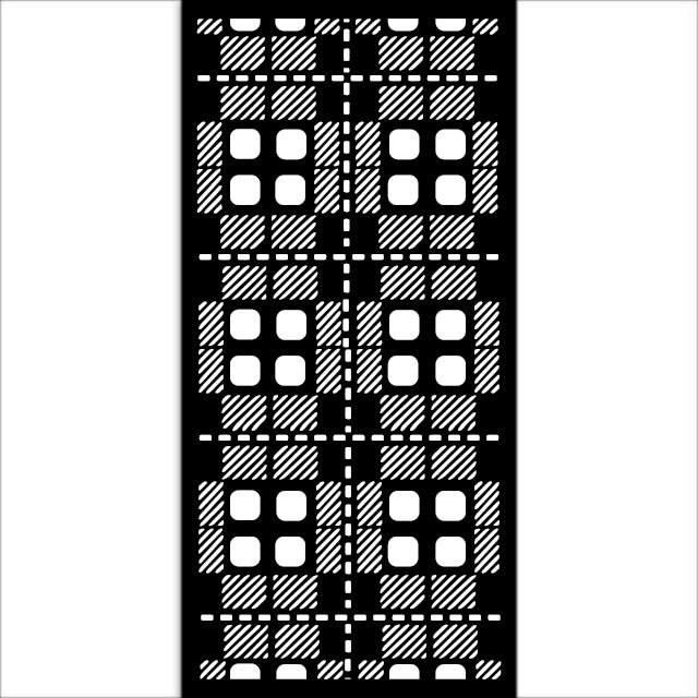 Dicke Schablone cm 12X25 - Bereit für Weihnachtsstoffmuster