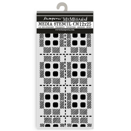 Dicke Schablone cm 12X25 - Bereit für Weihnachtsstoffmuster