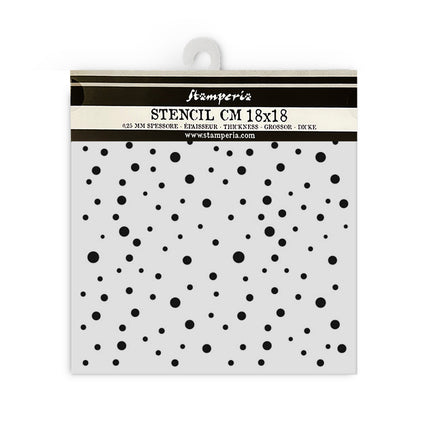 Dicke Schablone cm 18X18 - Klassisches Weihnachts-Punkte-Muster