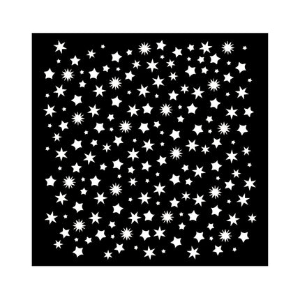 Dicke Schablone cm 18X18 - Klassisches Weihnachts-Sterne-Muster
