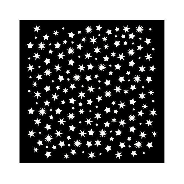 Dicke Schablone cm 18X18 - Klassisches Weihnachts-Sterne-Muster