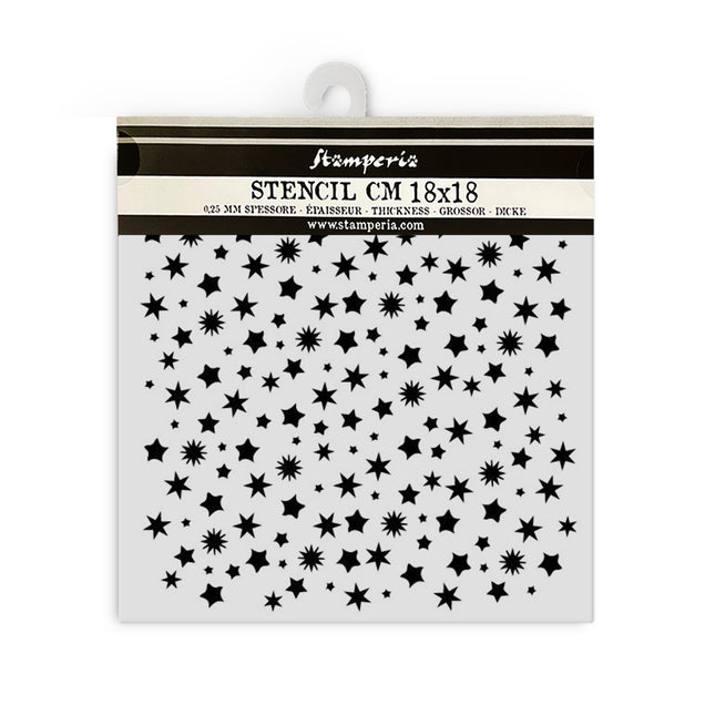 Dicke Schablone cm 18X18 - Klassisches Weihnachts-Sterne-Muster