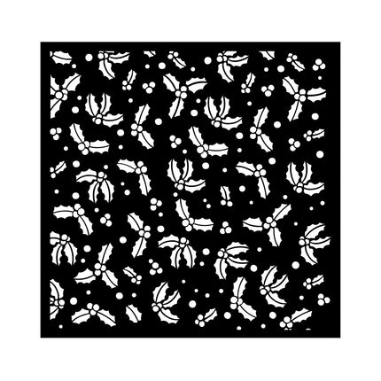 Dicke Schablone cm 18X18 - Klassisches Weihnachts-Stachelbeer-Muster