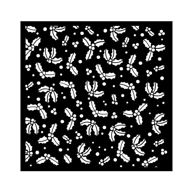 Dicke Schablone cm 18X18 - Klassisches Weihnachts-Stachelbeer-Muster