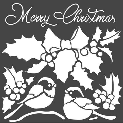 Dicke Schablone cm 18x18 Frohe Weihnachten