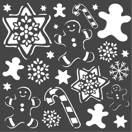 Dicke Schablone 18x18 cm Lebkuchen