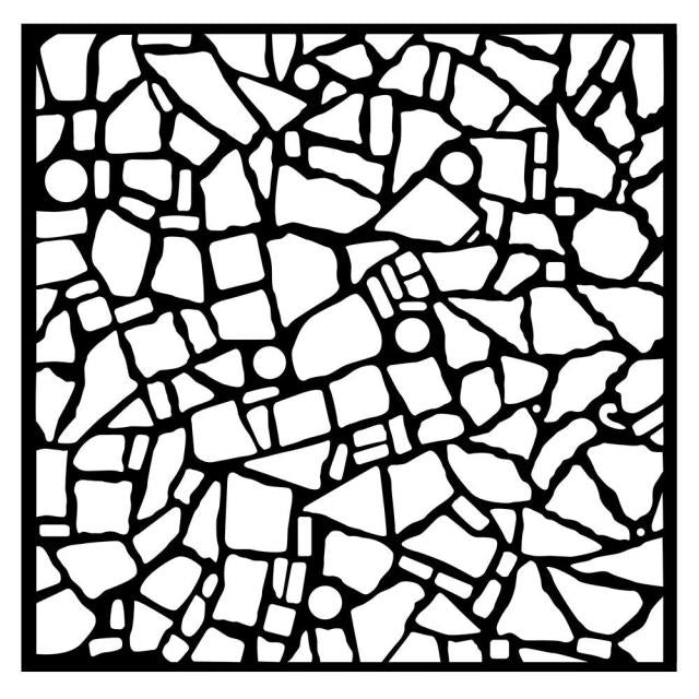 Dicke Schablone cm 18x18 - Blue Dream Mosaik