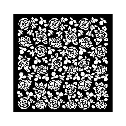 Dicke Schablone cm 18X18 - Precious Rosenmuster