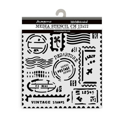 Dicke Schablone cm 12X12 - Art of Travelling Stempel