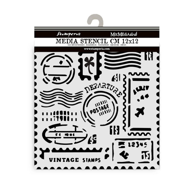 Dicke Schablone cm 12X12 - Art of Travelling Stempel