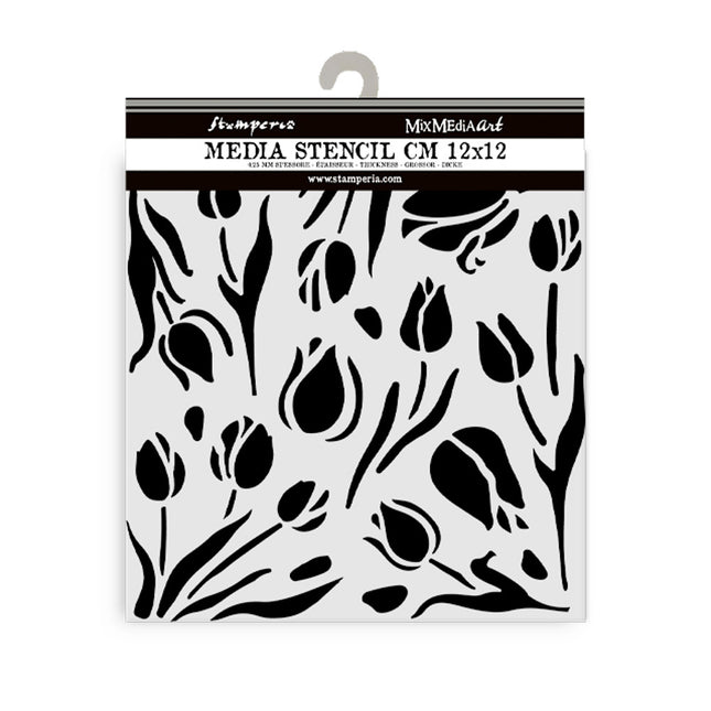Dicke Schablone cm 12X12 - Art of Travelling Tulpen