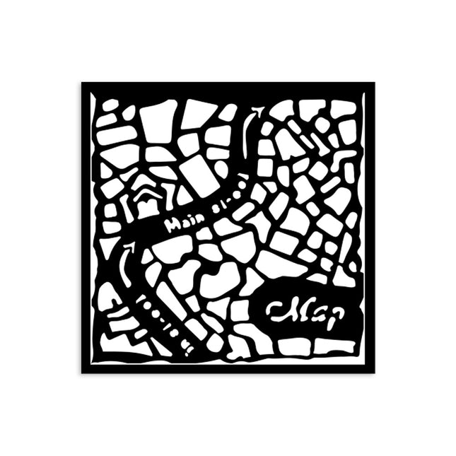 Dicke Schablone cm 12X12 - Art of Travelling Straßenkarte