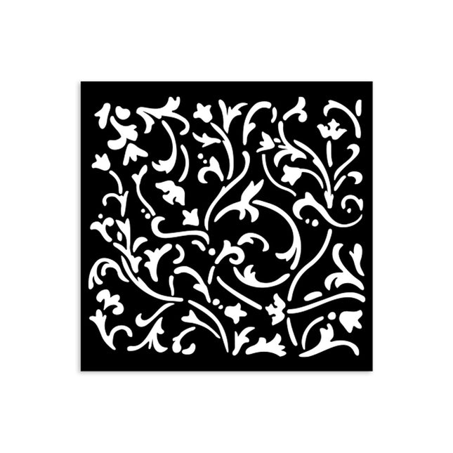 Dicke Schablone 12x12 cm - Masquerade Ornamente