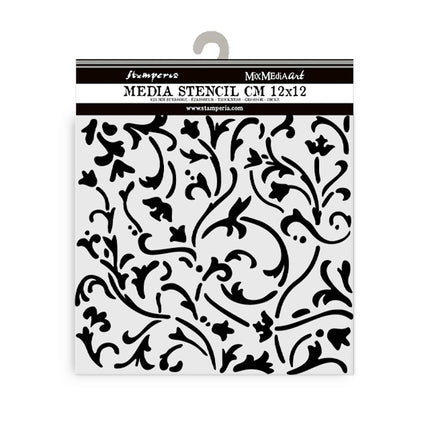 Dicke Schablone 12x12 cm - Masquerade Ornamente