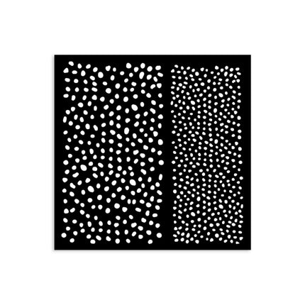 Dicke Schablone cm 12X12 - Punkte-Muster
