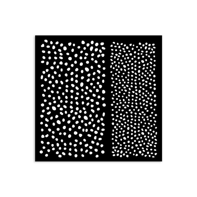 Dicke Schablone cm 12X12 - Punkte-Muster