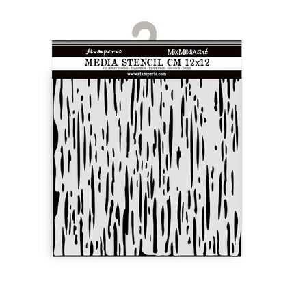 Dicke Schablone cm 12X12 - Linien-Muster