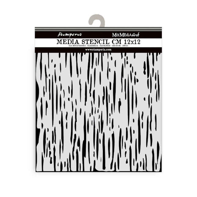 Dicke Schablone cm 12X12 - Linien-Muster