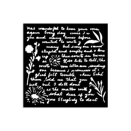 Dicke Schablone cm 12X12 - Schrift-Muster