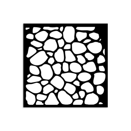 Dicke Schablone 12x12 cm - Hidden Grove Steinmuster