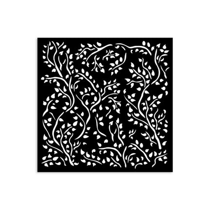 Dicke Schablone 12x12 cm - House of Roses Zweigmuster