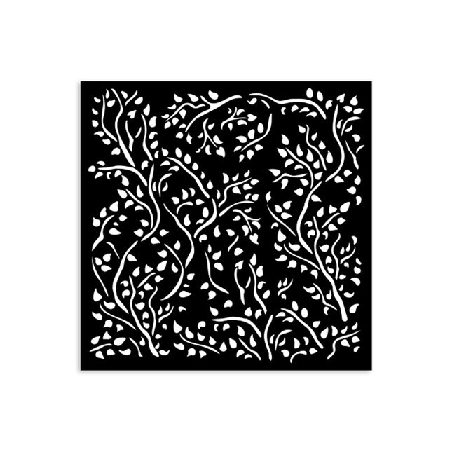 Dicke Schablone 12x12 cm - House of Roses Zweigmuster