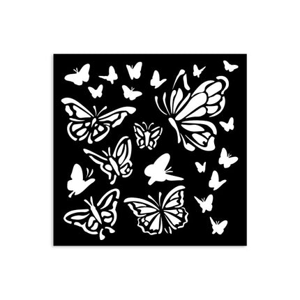 Dicke Schablone 12x12 cm - House of Roses Schmetterling