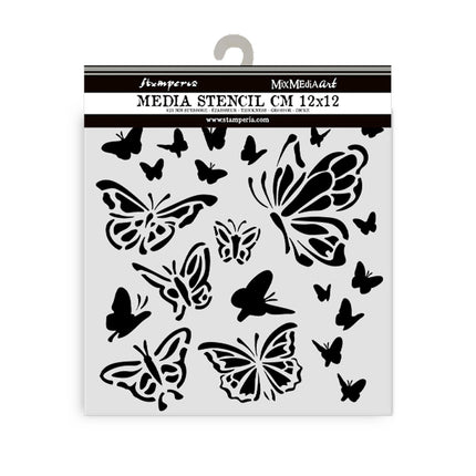 Dicke Schablone 12x12 cm - House of Roses Schmetterling