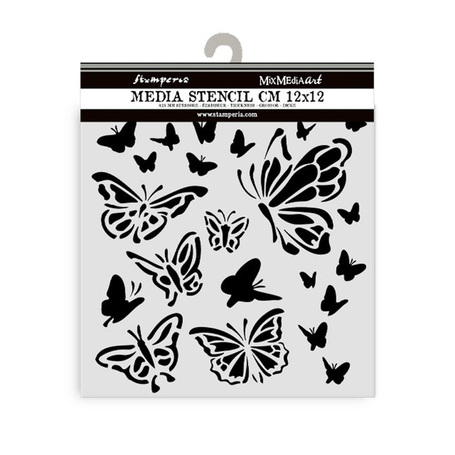 Dicke Schablone 12x12 cm - House of Roses Schmetterling