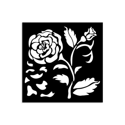 Dicke Schablone 12x12 cm - House of Roses große Rose