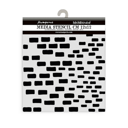 Dicke Schablone cm 12x12 - Silent Sea Ziegelmuster