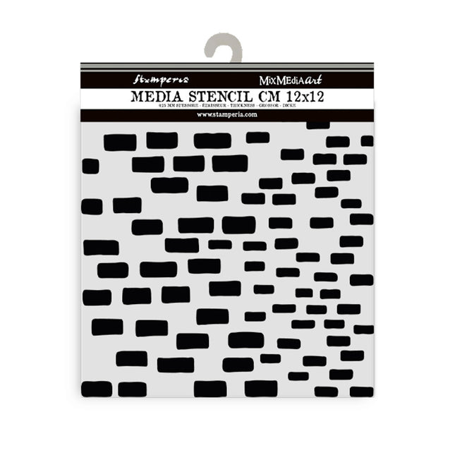 Dicke Schablone cm 12x12 - Silent Sea Ziegelmuster