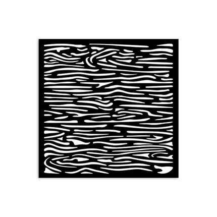Dicke Schablone cm 12x12 - Silent Sea Holz Muster