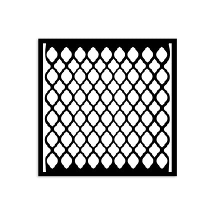 Dicke Schablone 12x12 cm - Zeitlose Netzstruktur