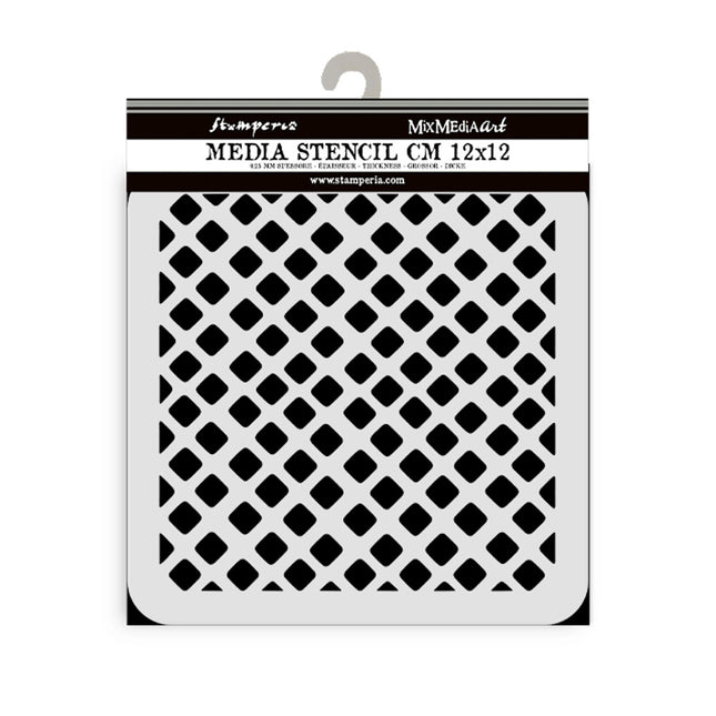 Dicke Schablone cm 12X12 - Candy Christmas Waffelmuster