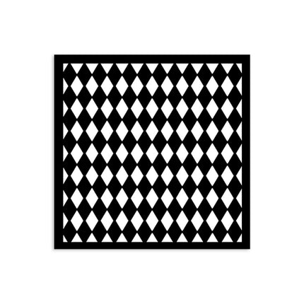 Dicke Schablone cm 12X12 - Alice zu Weihnachten Rautenmuster