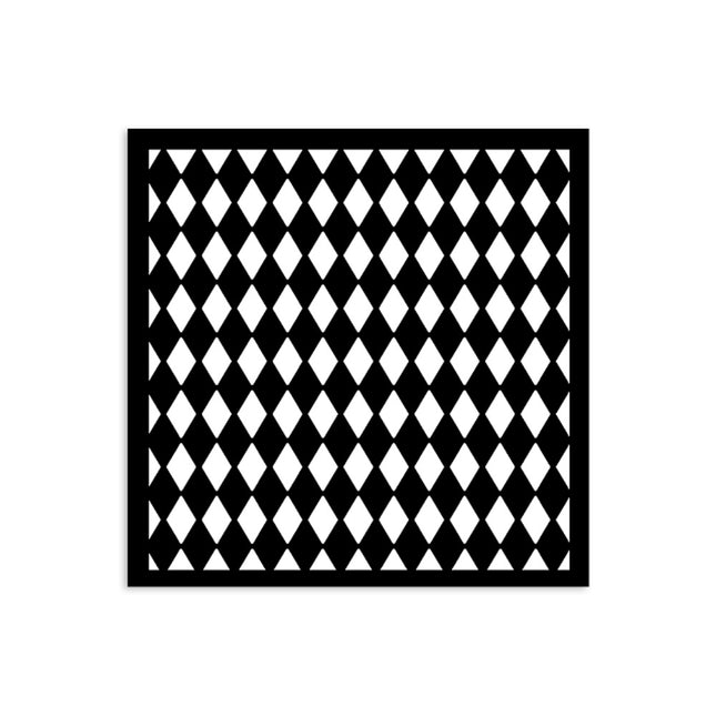 Dicke Schablone cm 12X12 - Alice zu Weihnachten Rautenmuster