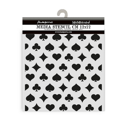 Dicke Schablone cm 12X12 - Alice zu Weihnachten Spielkarten