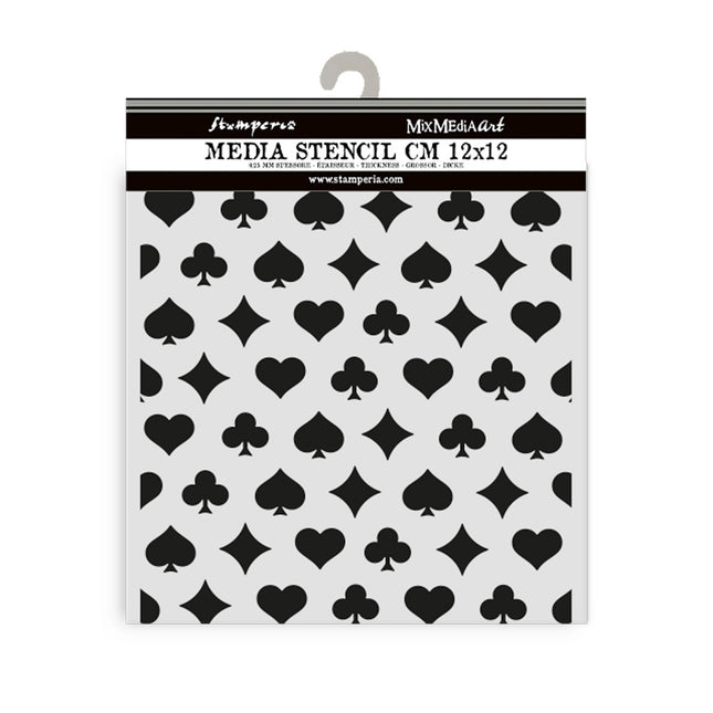 Dicke Schablone cm 12X12 - Alice zu Weihnachten Spielkarten