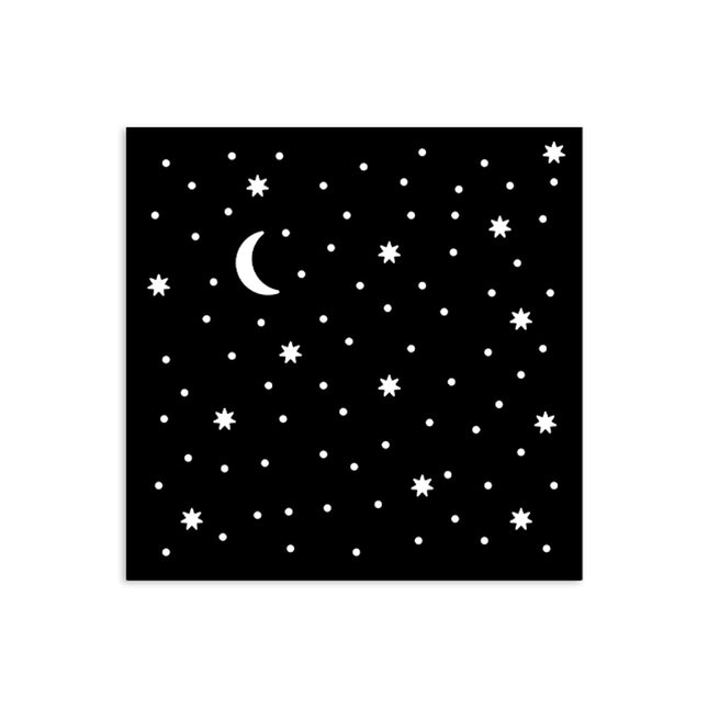 Dicke Schablone cm 12X12 - Alice zu Weihnachten Sterne und Mond