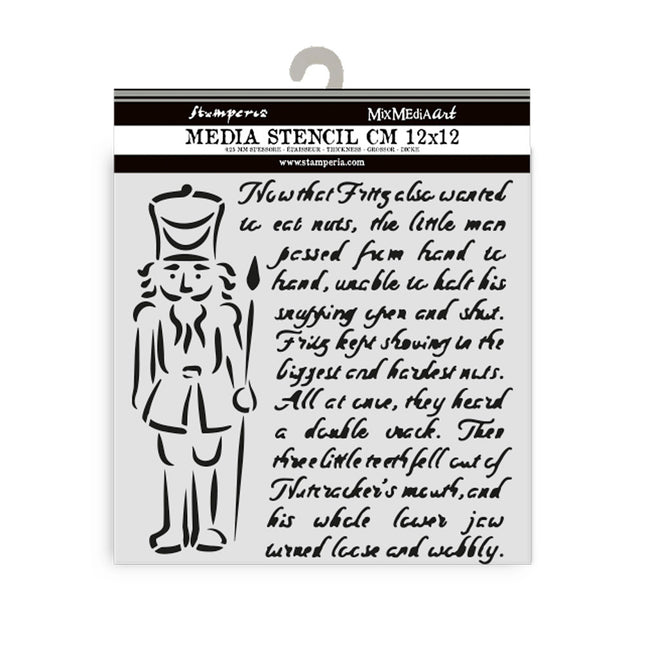 Dicke Schablone cm 12X12 - Alice zu Weihnachten Soldaten
