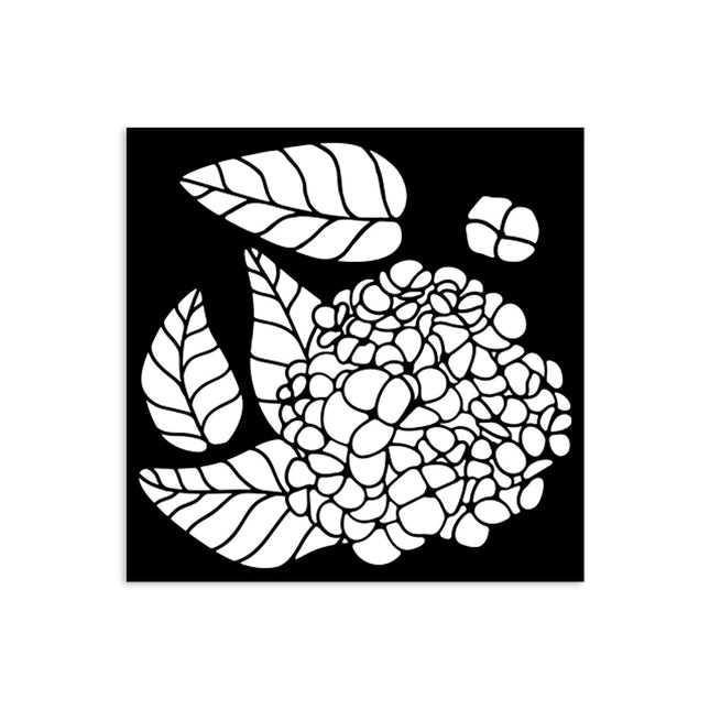 Dicke Schablone cm 12x12 - Quiet Days Hortensie