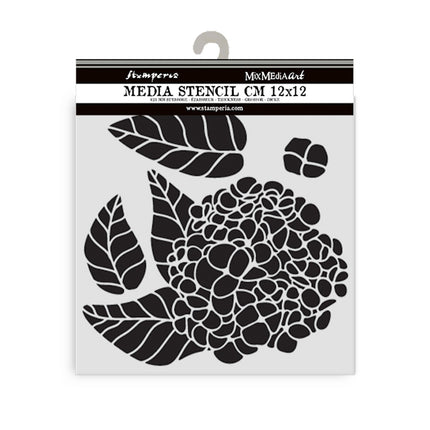 Dicke Schablone cm 12x12 - Quiet Days Hortensie