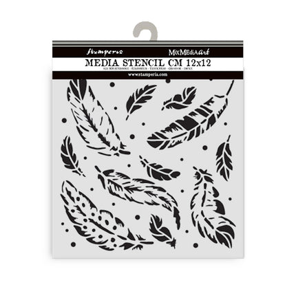 Dicke Schablone 12x12 cm - Herbarium Silvae Feder-Muster