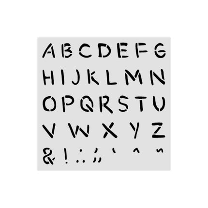 Dicke Schablone cm 12x12 - Baby Alphabet